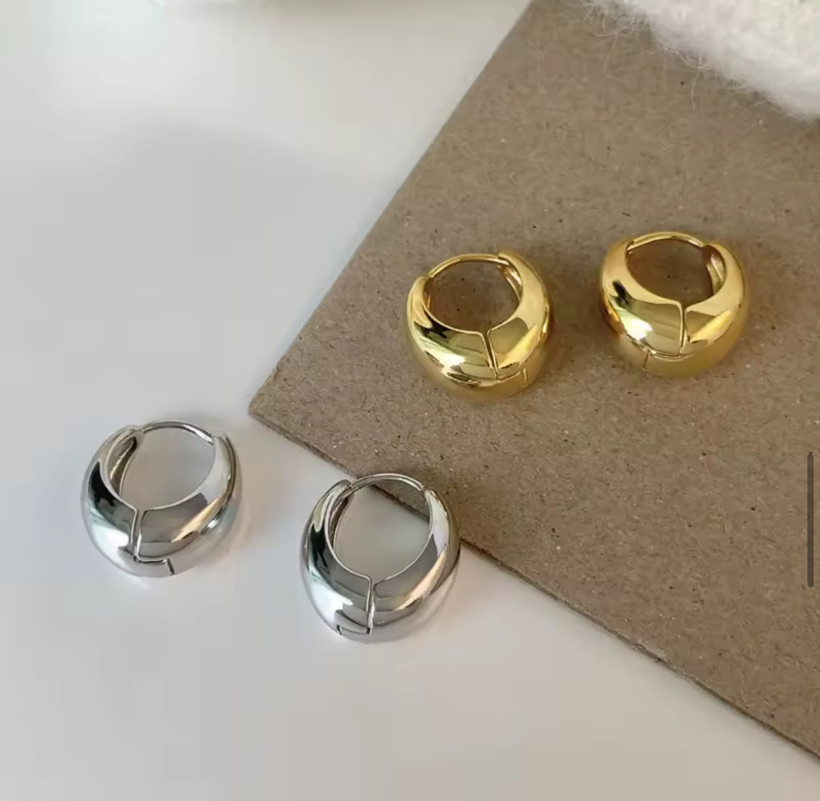 Vintage Chunky Hoop Earrings