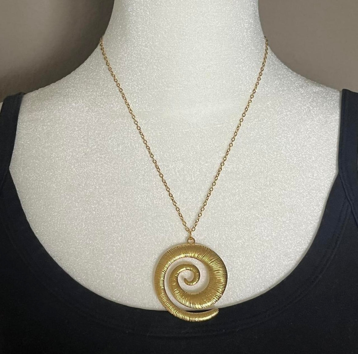 The Spiral Statement Necklace