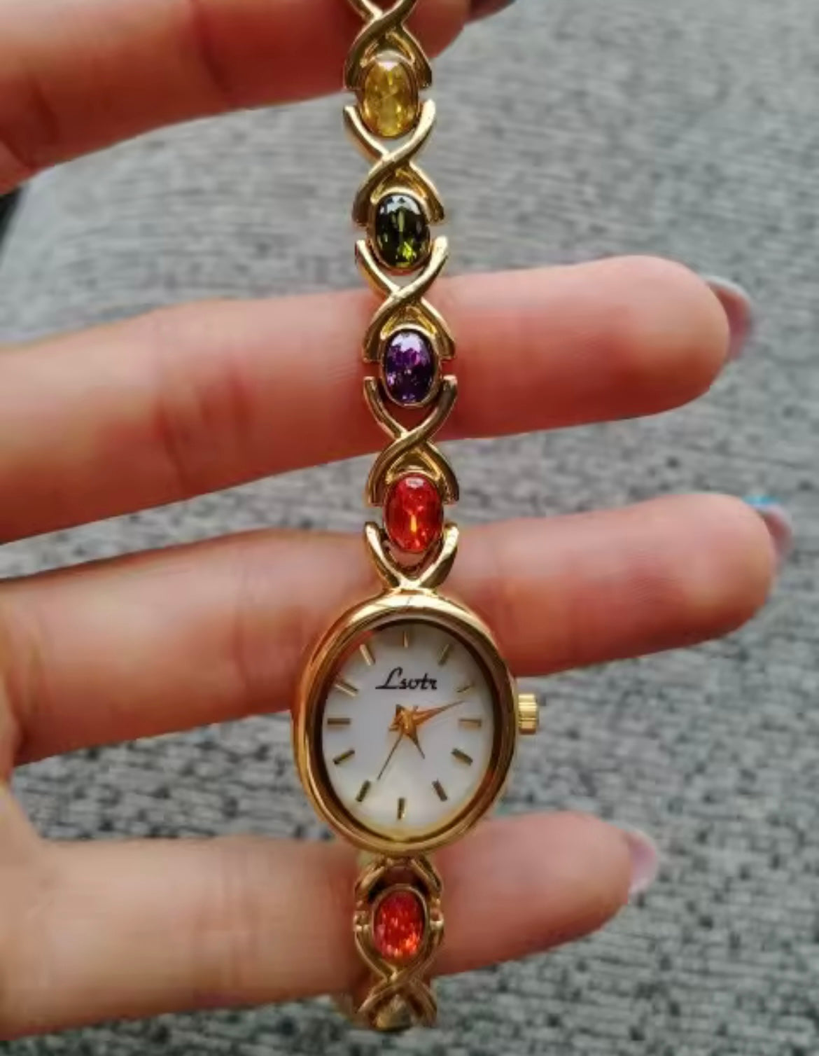 Vintage Gold Stone Watch