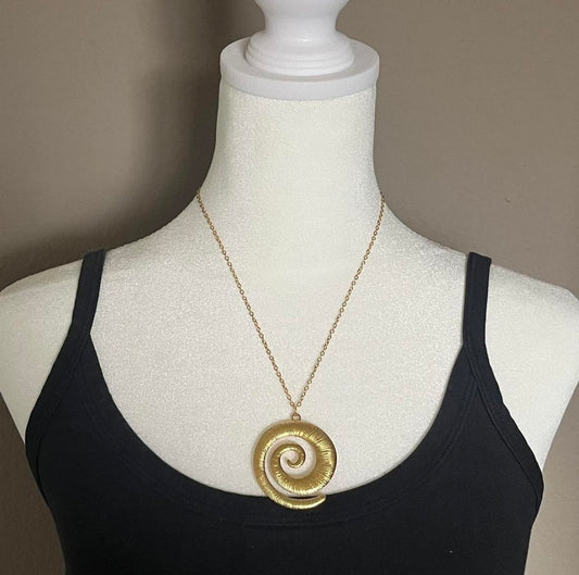 The Spiral Statement Necklace