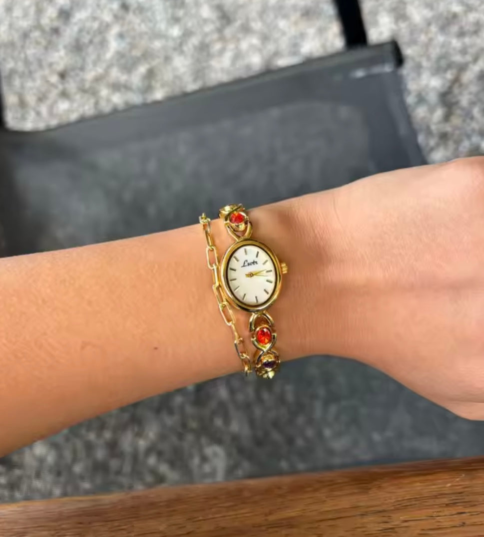 Vintage Gold Stone Watch