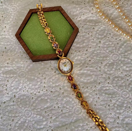 Vintage Gold Stone Watch