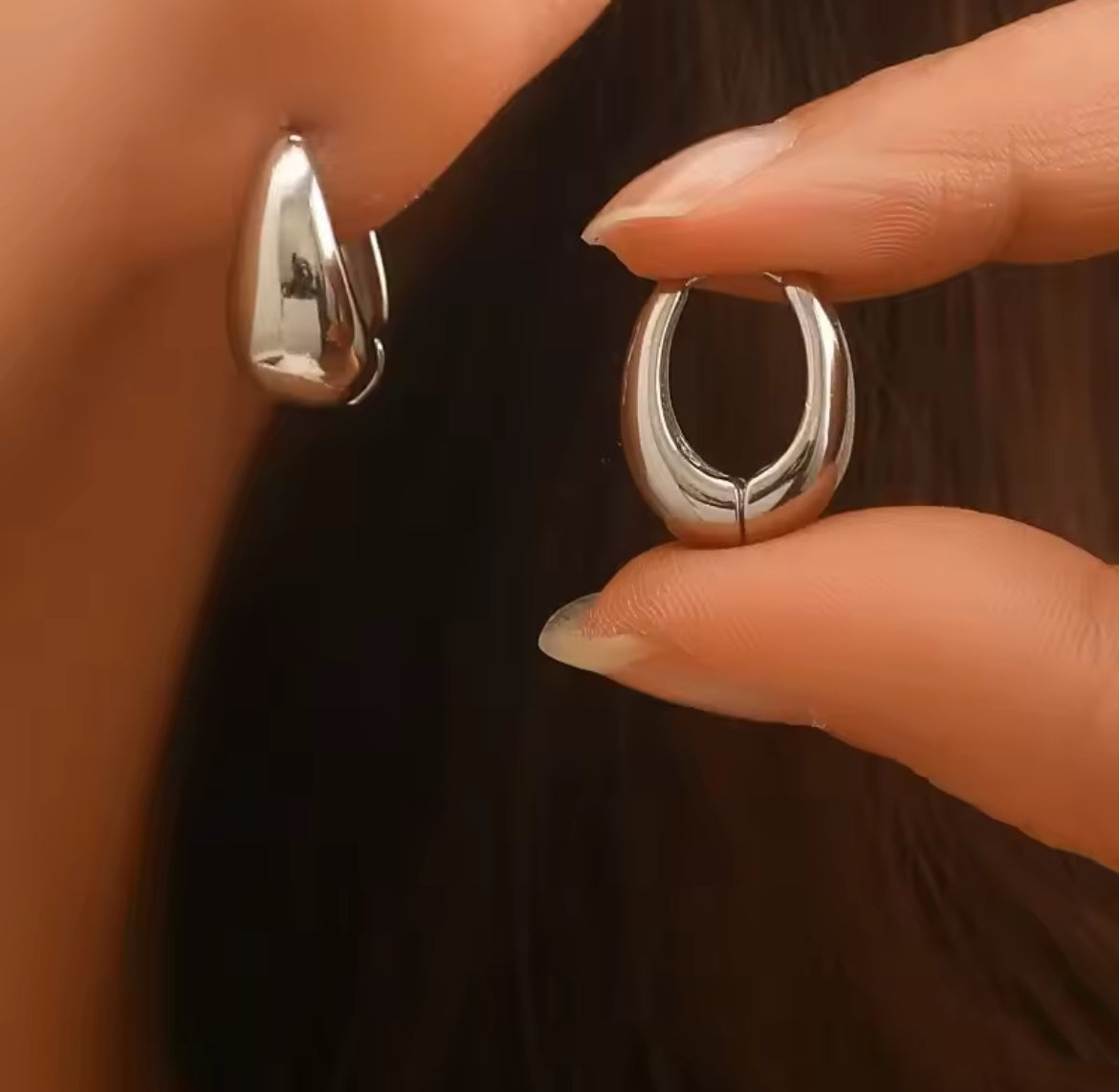 Vintage Chunky Hoop Earrings