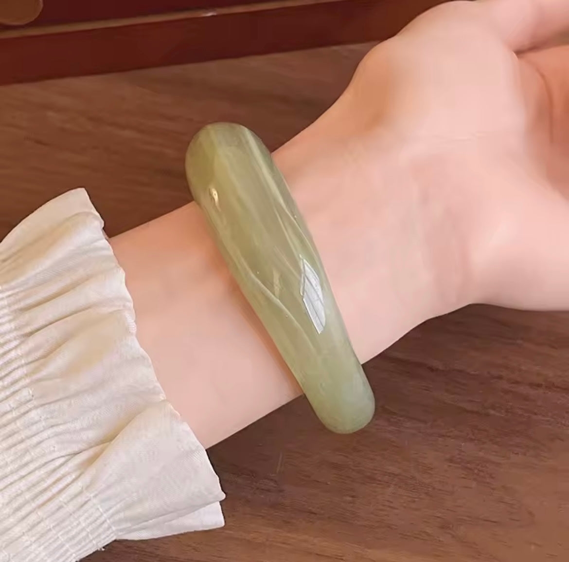 Green Vintage Cuff Bangle